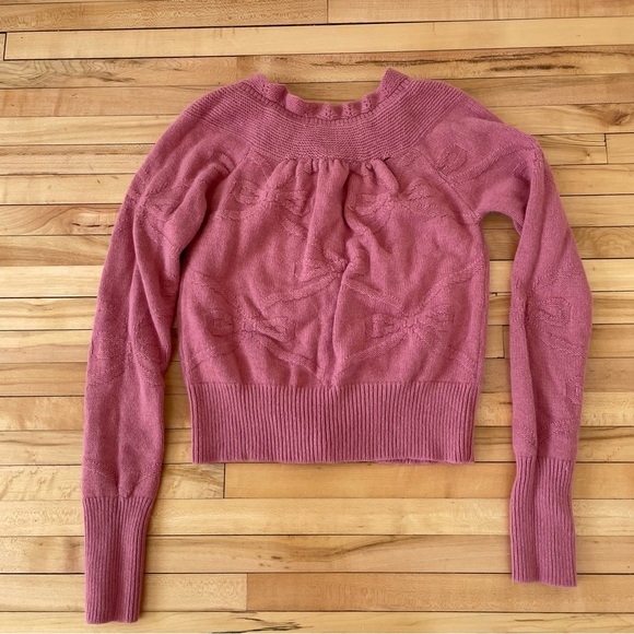 GUINIVERE Cotton and Angora knit button up sweater - Picture 1 of 9
